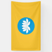 Kalmukse vlag spandoek (Verticaal)