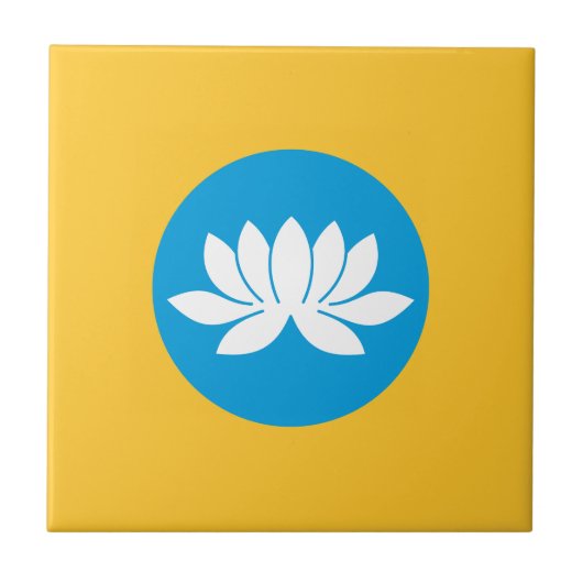 Kalmukse vlag tegeltje (Voorkant)