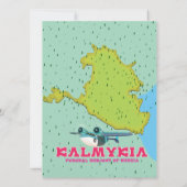 Kalmykia Rusland kaart (Achterkant)