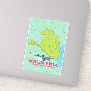 Kalmykia Rusland kaart Sticker