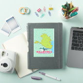Kalmykia Rusland kaart Sticker (iPad Cover)
