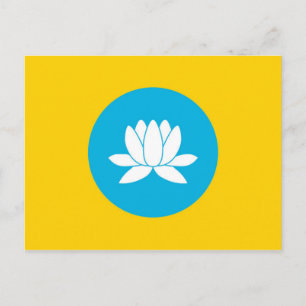 kalmykia vlag rusland republiek regio briefkaart