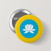 kalmykia vlag rusland republiek regio ronde button 5,7 cm (Voorkant /achterkant)