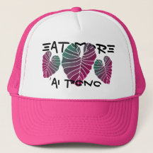 KALO KRU, AI PONO EAT MEER IN PINK Trucker Hat