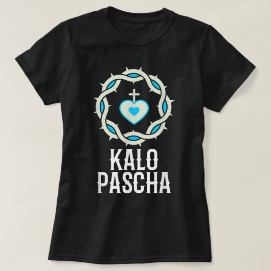 Kalo Pascha Grieks Pasen Pasen T-shirt (Design voorkant)