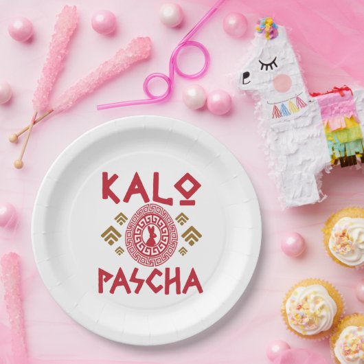 Kalo Pascha Griekse paaspaasmakerij Papieren Bordje (Feest)