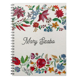 Kalocsa Embroidery Flower Print Notitieboek