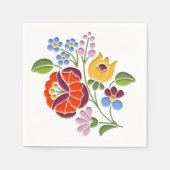 Kalocsa Embroidery - Hongaars Folk Art mof Servet (Voorkant)