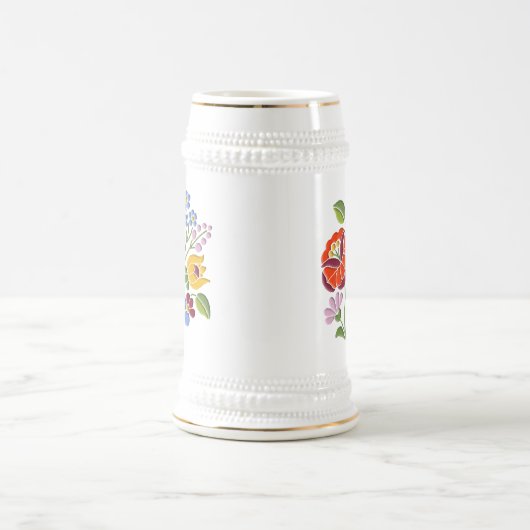 Kalocsa Embroidery - Hongaarse Folk Art Bierpul (Center)