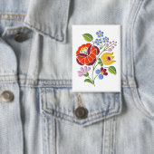 Kalocsa Embroidery - Hongaarse Folk Art Button (Insitu)
