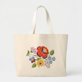 Kalocsa Embroidery - Hongaarse Folk Art Grote Tote Bag (Voorkant)