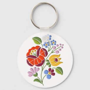 Kalocsa Embroidery - Hongaarse Folk Art Sleutelhanger