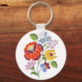 Kalocsa Embroidery - Hongaarse Folk Art Sleutelhanger (Voorkant)