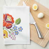 Kalocsa Embroidery Hungarian Folk Art Theedoek (Quarter Fold)