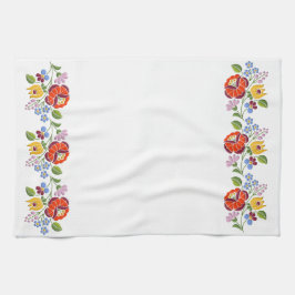 Kalocsa Embroidery Hungarian Folk Art Theedoek