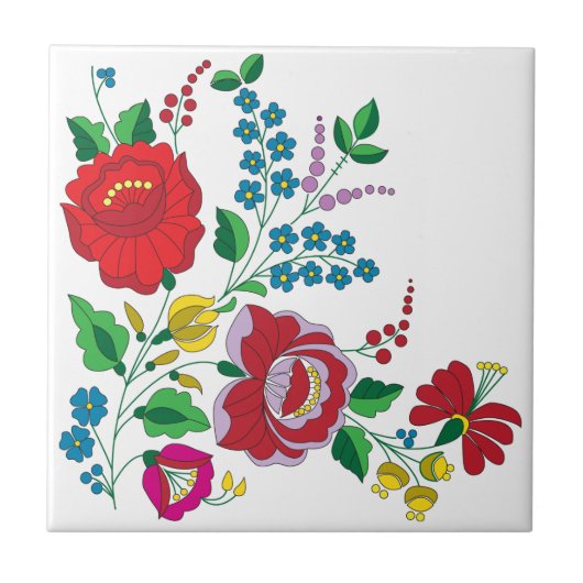 Kalocsa Embroidery Tegeltje (Voorkant)
