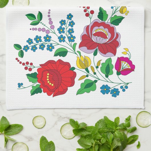 Kalocsa Embroidery Theedoek (Gevouwen)