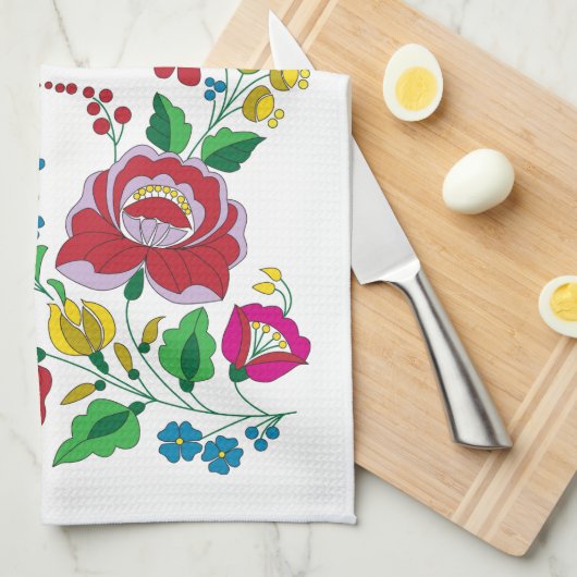 Kalocsa Embroidery Theedoek (Quarter Fold)