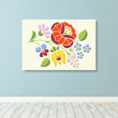 Kalocsa - Hongaarse Folk Art Canvas Print (Insitu (Houten vloer))