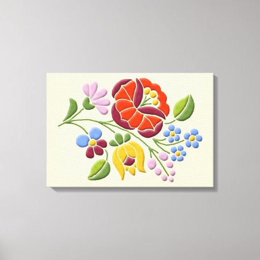 Kalocsa - Hongaarse Folk Art Canvas Print (Voorkant)