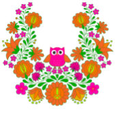 Kalocsai Bloemen en Uil T-shirt