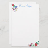 Kalocsai Bloemsteel Briefpapier (Voorkant / Achterkant)