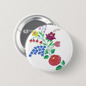 Kalocsai Bloemsteel Ronde Button 5,7 Cm (Voorkant /achterkant)