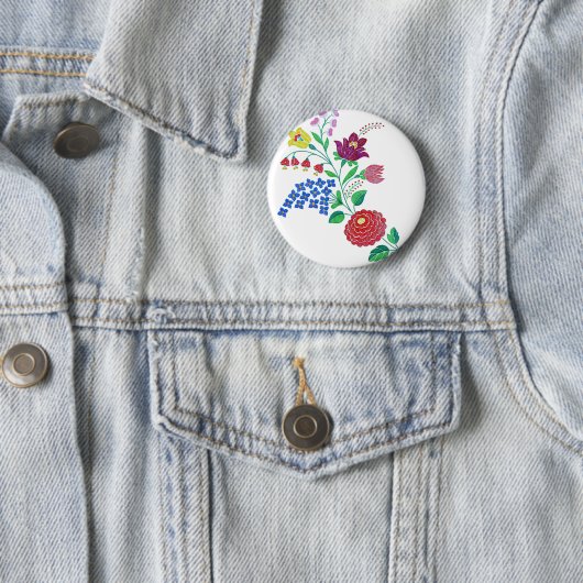 Kalocsai Bloemsteel Ronde Button 5,7 Cm (In situ)