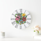 Kalocsai Floral&Roman cijfers Grote Klok (Huis)