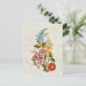 kalocsai florale motieven in lichtbasis briefkaart (Staand voorkant)