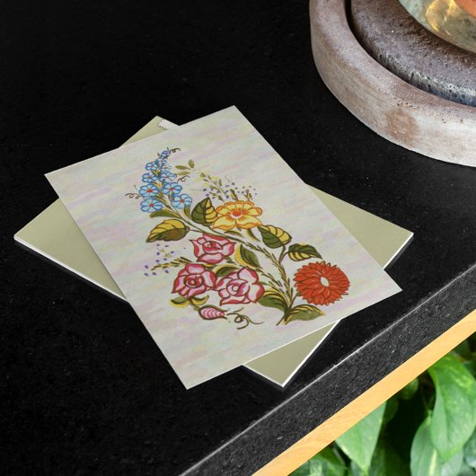 kalocsai florale motieven in lichtbasis briefkaart
