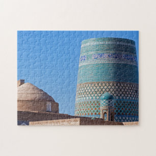 Kalta Minor Minaret - Khiva, Oezbekistan, Azië Legpuzzel
