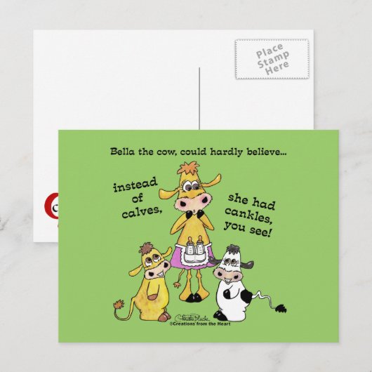 Kalveren Niet Kalveren Briefkaart (Voorkant / Achterkant)