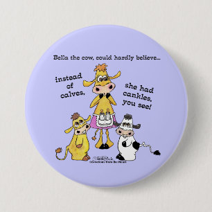 Kalveren Niet Kalveren Ronde Button 7,6 Cm