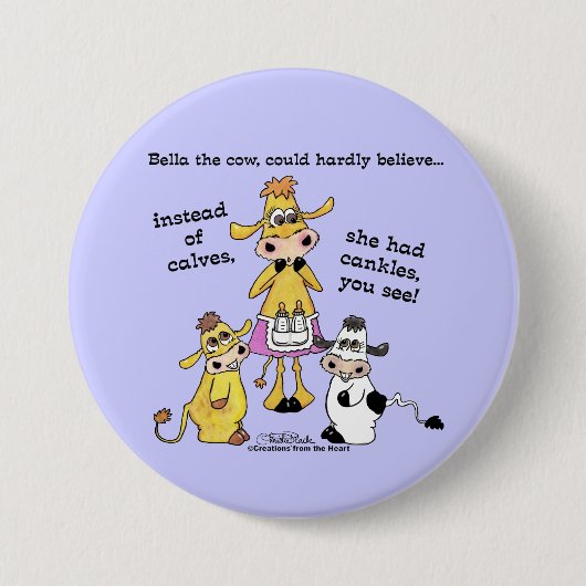 Kalveren Niet Kalveren Ronde Button 7,6 Cm (Voorkant)