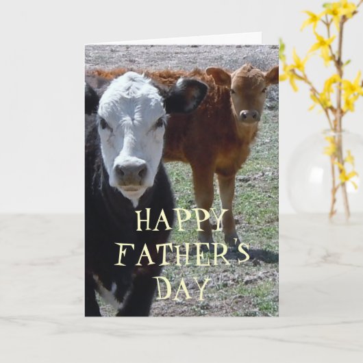 Kalveren van het Kalf van Vaderdag van de pret de Kaart (Gele Bloem)