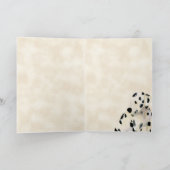 "Kalverliefde," de Dalmatische Kunst van het Puppy Feestdagen Kaart (Binnen)