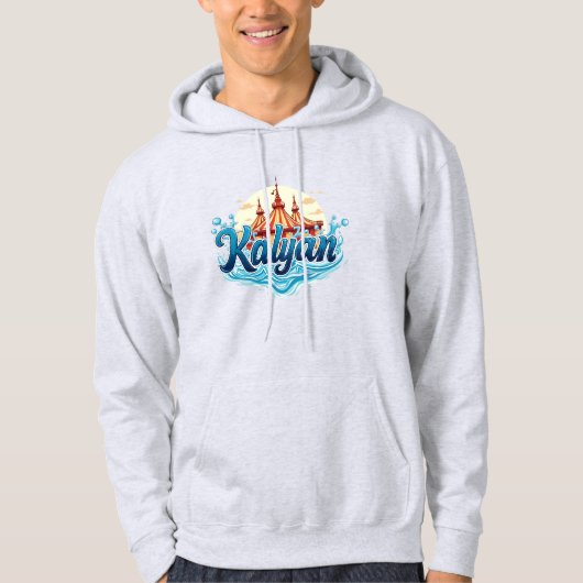 "Kalyan Amusement Park" Logo – Levendig golfontwer Hoodie (Voorkant)