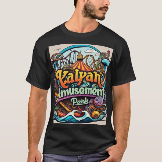 Kalyan Amusement Park Logo T-shirt – Levendig wate (Voorkant)