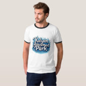 Kalyan Amusement Park Logo – Vibrant Wave Ringer T-shirt (Voorkant volledig)