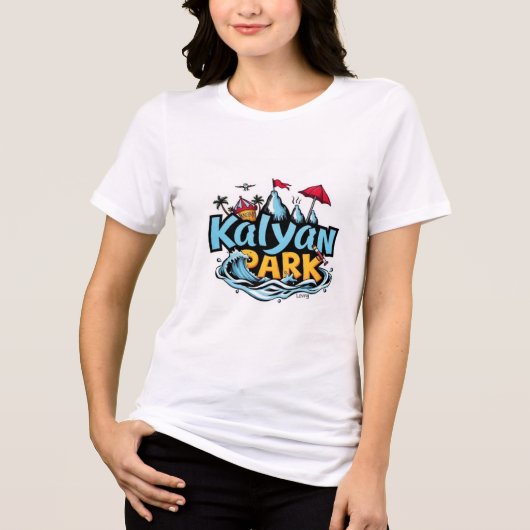 Kalyan Amusement Park Wave Logo T-shirt (Voorkant)