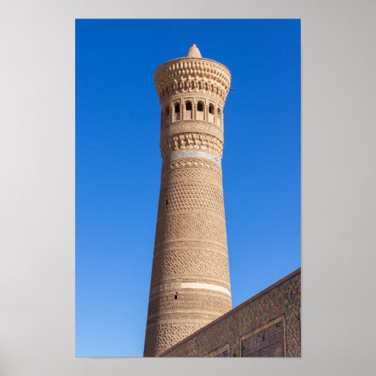 Kalyan minaret - Bukhara, Oezbekistan Poster (Voorkant)