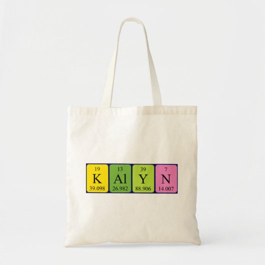 Kalyn periodieke table name canvas tas (Voorkant)