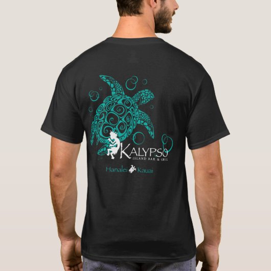 Kalypso Hawaiian Islands Front Zee Turtle Back T-shirt (Achterkant)