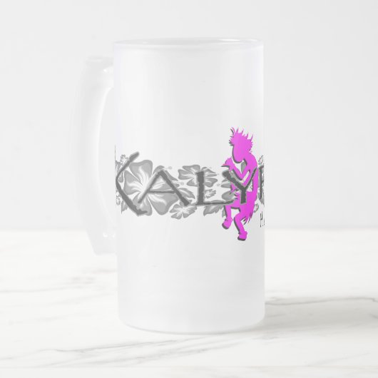 Kalypso Kane Island Floral Matglas Bierpul (Voorkant links)