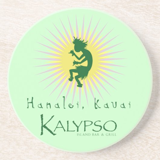 Kalypso Kane Yellow Sunburst Zandsteen Onderzetter (Voorkant)