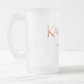 Kalypso kleurrijke Logo met regenboogscheerbeurt Matglas Bierpul (Links)