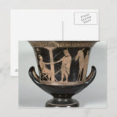 Kalyxkrater met rode figuur briefkaart (Voorkant / Achterkant)