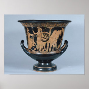 Kalyxkrater met rode figuur poster