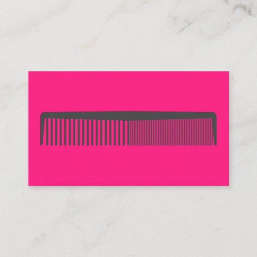 Kam | Haarstylist | Roze Visitekaartje (Voorkant)